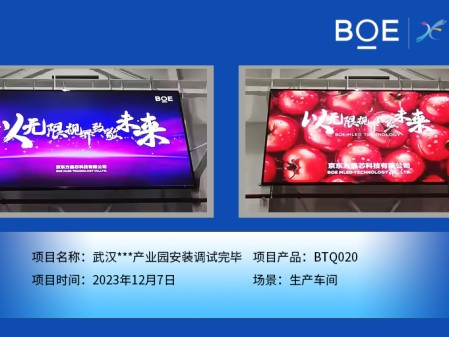 武漢**產(chǎn)業(yè)園生產(chǎn)車間BTQ020安裝調(diào)試完畢